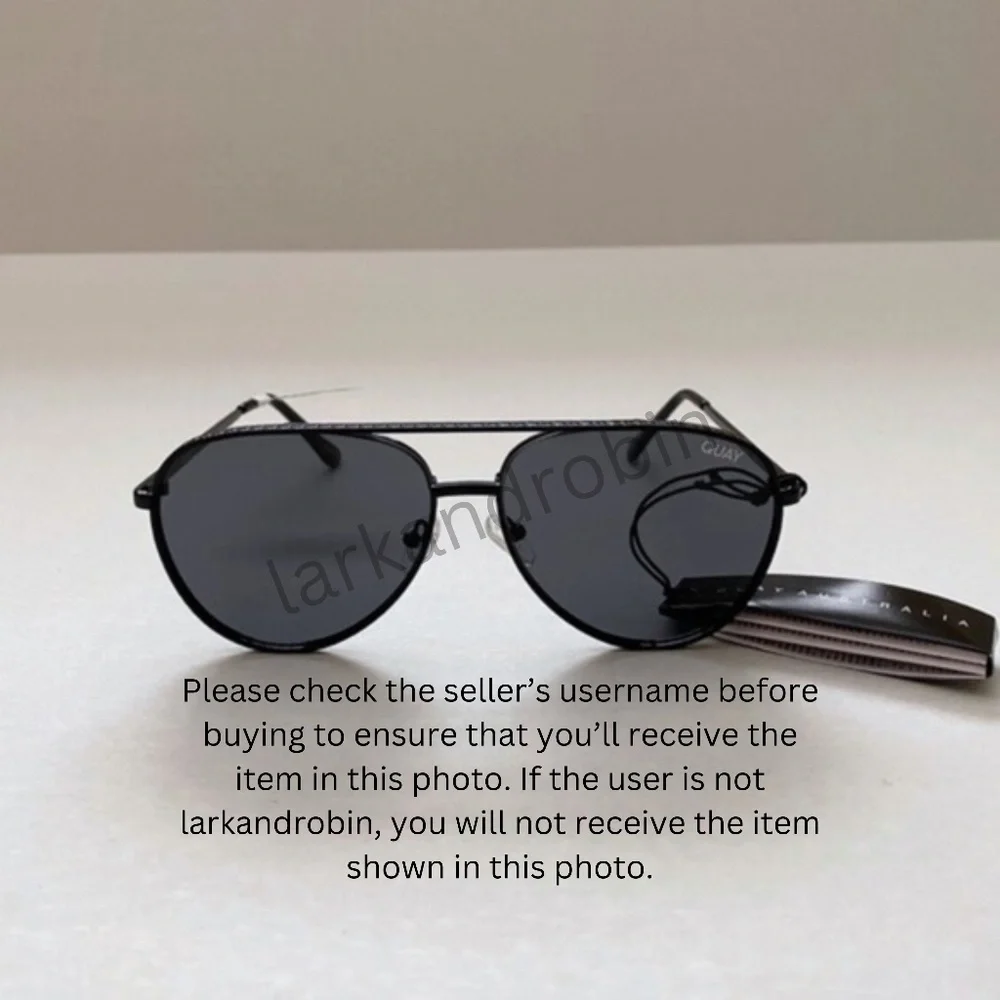 NEW Quay Starry Eyed Sunglasses Black/Smoke